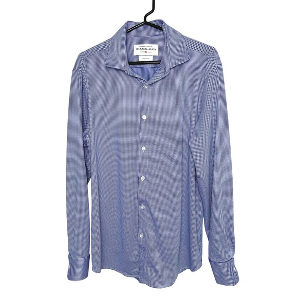 Mizzen+Main Other - Mizzen+Main Button Down Mens L Blue Gingham Spinnaker‎ Trim Fit Performance